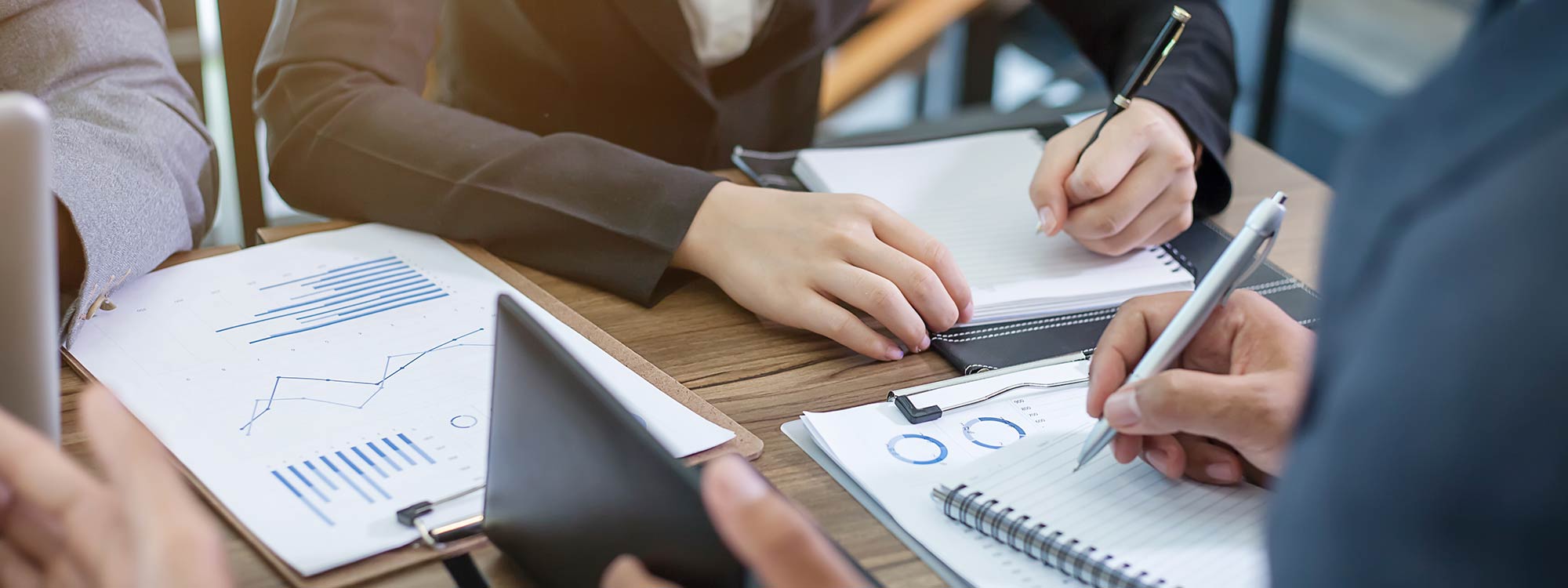 Adviser Going Over Results with Married Couple